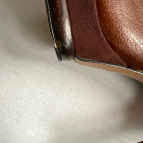 Nine West Addlana leather boots platform spike heel ankle zip round toe brown - Picture 12 of 13